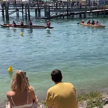 03.06.2023: Eine Team-Wettfahrt bei der Internationalen Einbaum-Regatta 2023 in Konstanz (ca. 3:06 min.)