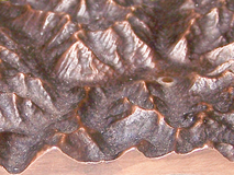 Probeguss für das 3D-Bronze-Alpenrelief