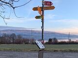 Metallstele zum Info-Stop Eschenz