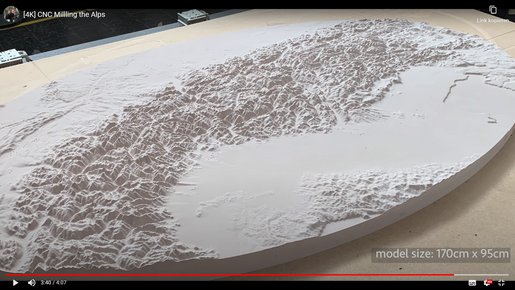 Fertiges Modell des Alpenreliefs als Vorlage für den Bronzeguss, (c) Foto: HTWG Konstanz